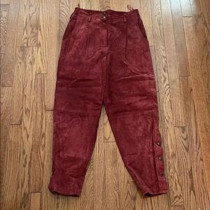 Pia Rucci Burnt Orange Suede Pants Women’s Sz 12